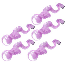Estensione per capelli, 5 pezzi, ciocche con riflessi, per donne e ragazze, colorate, con clip viola