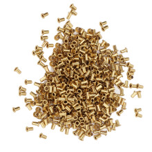500Pcs Hollow Rivet Brass Decorative Through Hole Excellent Corrosion Resistance Copper Air Eye Buckles1.7x3.5x2.8mm