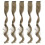 5 pezzi di extension per capelli con clip grigio-verde 55 cm 2
