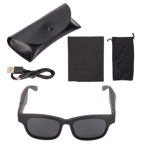 Occhiali da sole Bluetooth semi-aperti 140 mAh 10 m nero 1