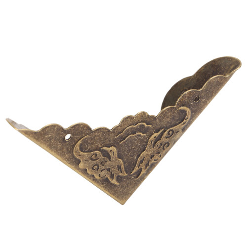 Protettori angolari per scatole in bronzo e ferro, 20 pezzi, 14x43 mm 2