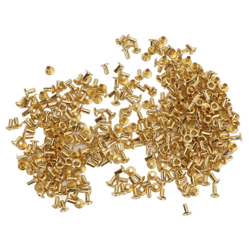 Rivetti vuoti in ottone 500 pezzi 4,8x2,3x5,5 mm rame 1