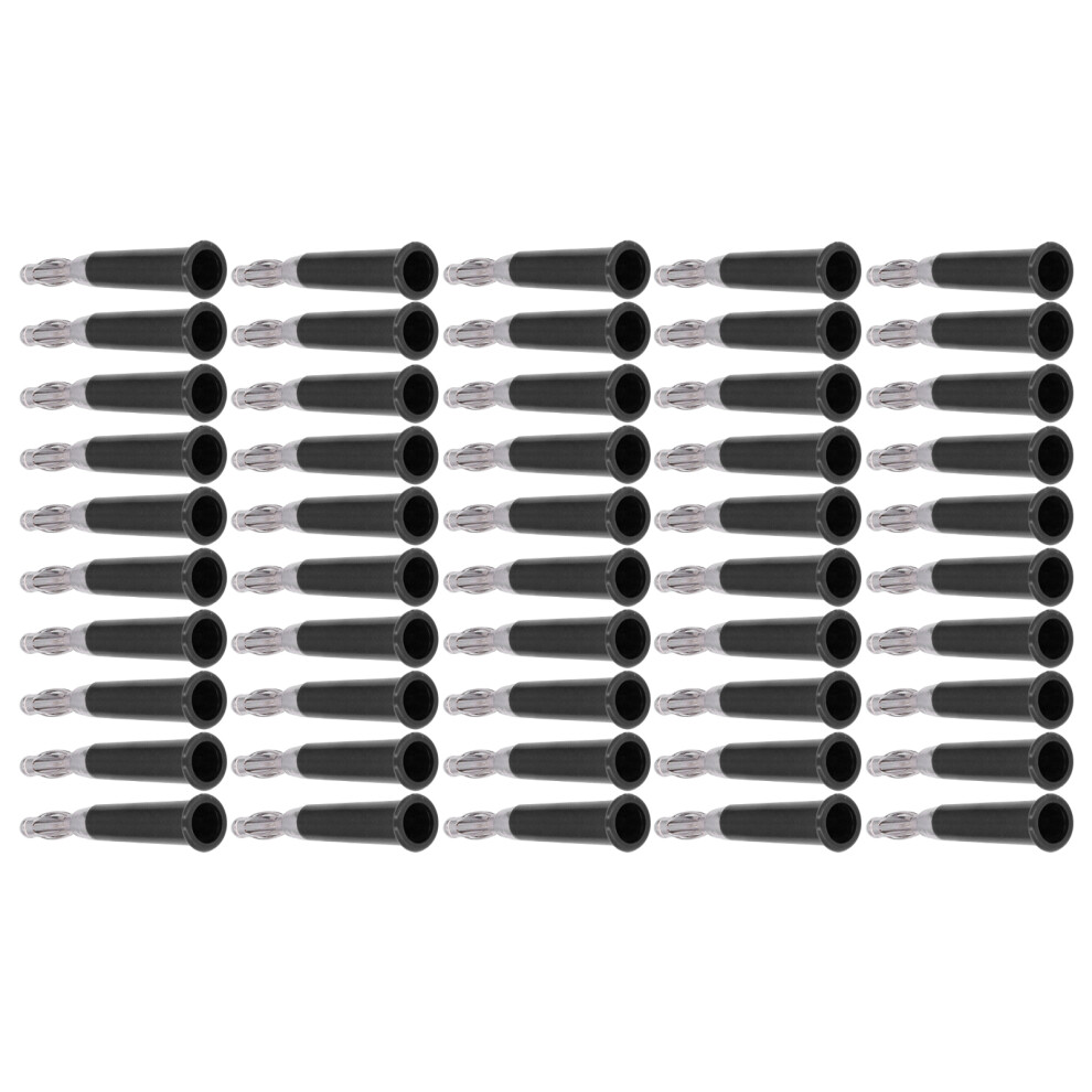 50Pcs Lantern Banana Plug Abs Zinc Alloy Welded Speaker Bananas Connector For 4Mm Socketblack 4691321693024