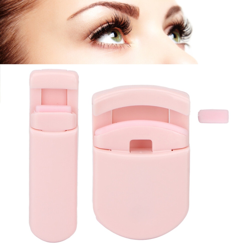 2pcs Cute Eyelash Curler Set Portable Wide Angle Long Lasting Partial Lash Lift Curler Curling ToolPink
