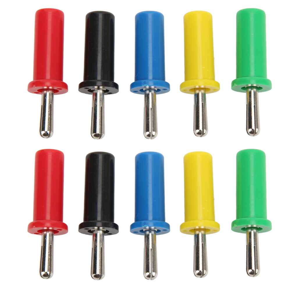 10Pcs Banana Plug Connector Cross Slot Welded Banana Plug Stackable Connector For Security Accessories 4351321693492