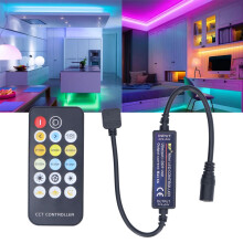 Mini controlador de atenuación RF de 150 mAh, 17 teclas, CCT/RGB