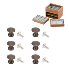 20 juegos de manijas pequeñas con agujero en S 12x11mm bronce verde