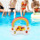 Porta bebidas inflable de nube arcoíris 95x65x65cm 12