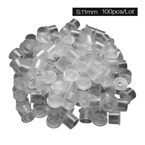 100 pezzi di coppe con base bianca L16mm M13mm S11mm 1