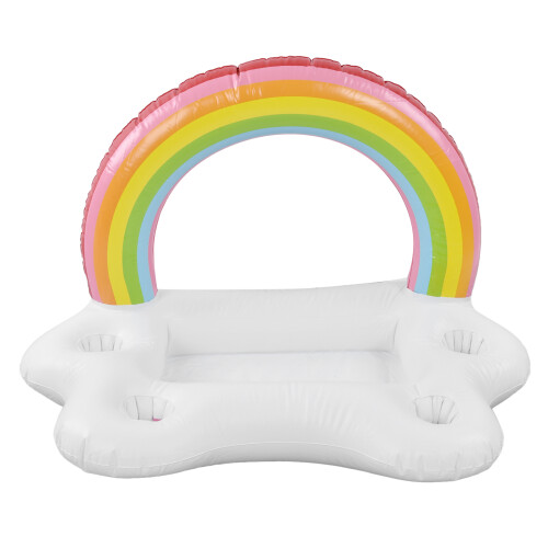 Porta bebidas inflable de nube arcoíris 95x65x65cm 1