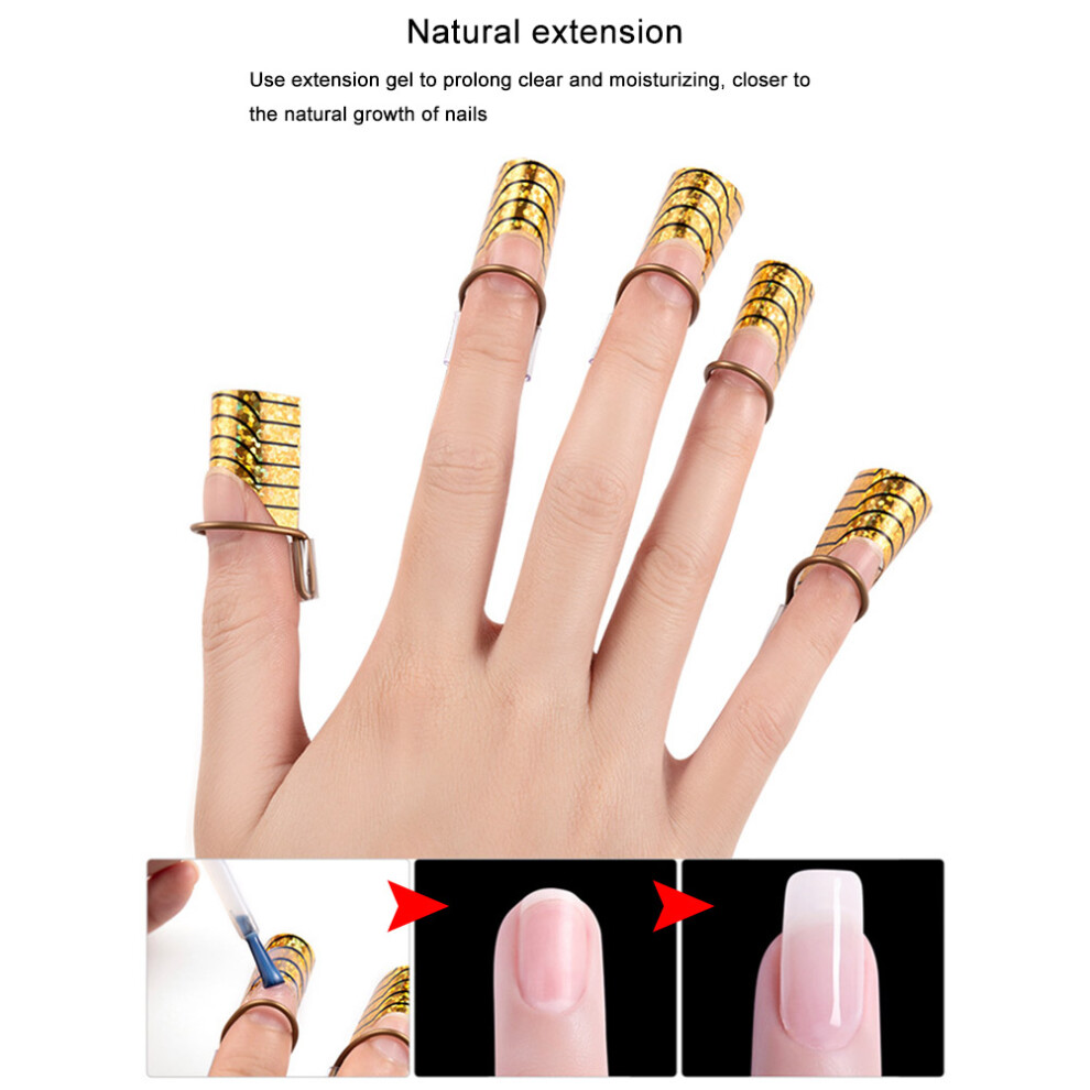 Reusable Nail Extension Guide Adjustable French Nail Mold Tips Nail Art Forms for Acrylic UV Gel Nail Building