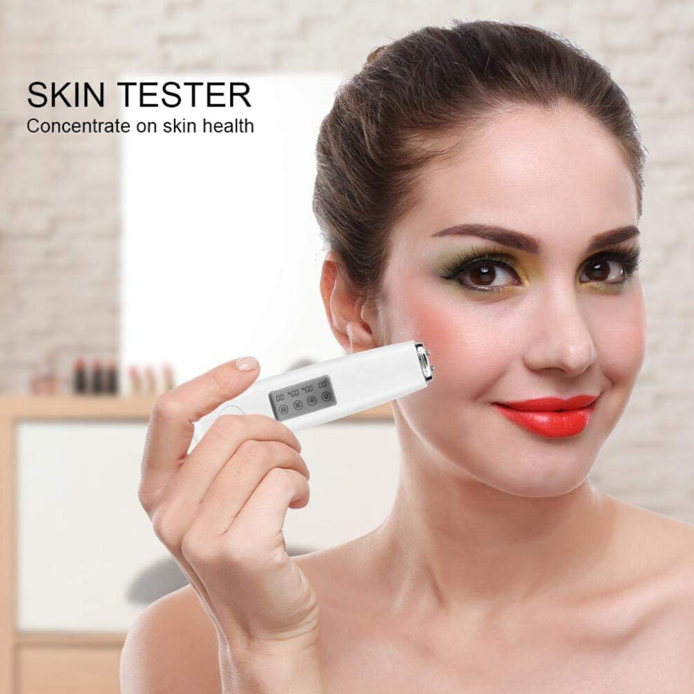 Skin Moisture Detector Portable Facial Oil Content Analyzer Face Care Monitor