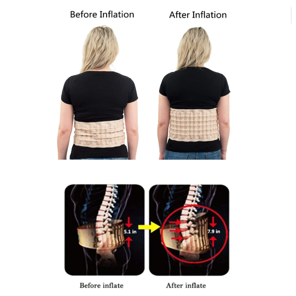 Decompression Back Belt Lumbar Spine Support Lower Back Traction Device for Women and Men