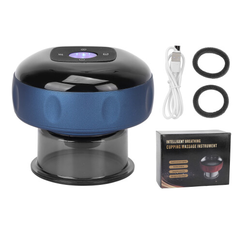 Masajeador de ventosas para terapia azul 1500 mAh compacto 1