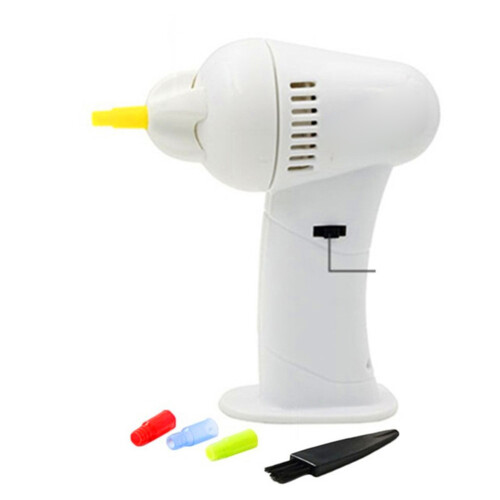 Pulitore elettrico per orecchie 6W 3V Bianco 2AA 8x5.3x13.5cm 1
