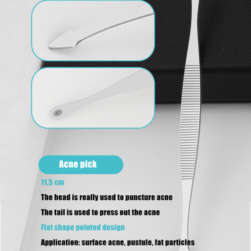 8 pièces Kit extracteur de points noirs noir 15.2x5x2.5cm 2