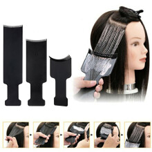 Peigne pour teinture des cheveux en plastique, brosse Ă coloration capillaire, pour salon ou usage Ă domicile, multicolore.