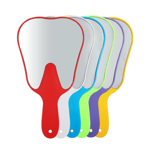 Espejo de mano con forma de diente molar, plástico ABS, color aleatorio 2