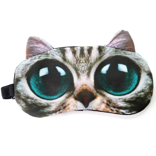 Máscara 3D para ojos de gato 19x9,5 cm Compresa de hielo de algodón 1