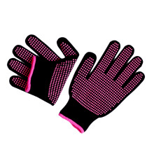 1 Pair Heat Resistant Gloves Double Sided Silicone Non Slip Gloves for Hair Styling Curling Iron