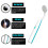 Specchio dentale LED da 14  2,7  2,7 cm, in plastica, 3  batterie 3