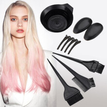 Kit de teinture capillaire de 9 pièces 215 g en plastique pour domicile/salon