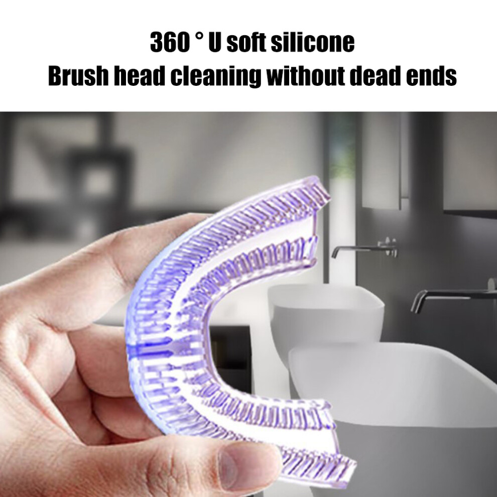 360 Degree Automatic Sonic Electric Toothbrush Ultrasonic Tooth Brush U Type Teeth Cleaning Toothpaste