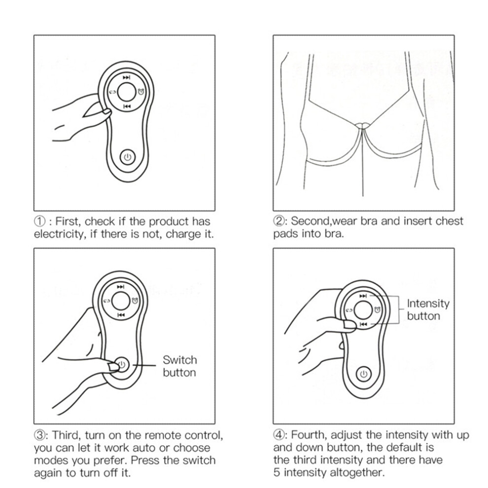 Breast Enlargement Massager Electric Breast Massager Chest Enhancing Massager