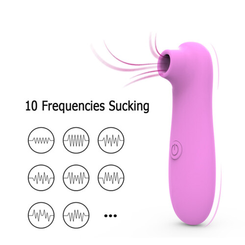 Klitorissucker-Massager 10 Modi, wasserdicht, 12,3 cm, Rosa 1