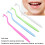 4 piezas de cepillos interdentales para limpieza de brackets azul 8