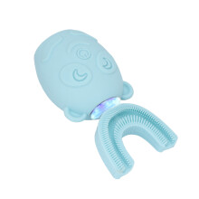 Spazzolino a forma di U per bambini, IPX7, guscio con tema di cartone animato, 150 mAh