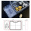 Taglia-pillole e organizzatore a quattro scomparti 11,9*6,3*1,8 cm 4