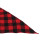 Set cappello da cowboy e sciarpa per cane a quadri marrone e rosso 9