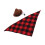 Set cappello da cowboy e sciarpa per cane a quadri marrone e rosso 12