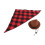 Set cappello da cowboy e sciarpa per cane a quadri marrone e rosso 14