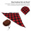 Set cappello da cowboy e sciarpa per cane a quadri marrone e rosso 5
