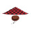 Set cappello da cowboy e sciarpa per cane a quadri marrone e rosso 16