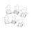 20 pezzi di fermacarte a forma di anatra, argento, 4,2x2 cm 1