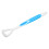 Raschialingua ergonomico, plastica, blu, igiene orale 1