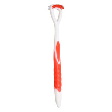 Raspador de lengua, plástico rojo, tamaño estándar