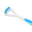 Raschialingua ergonomico, plastica, blu, igiene orale 9