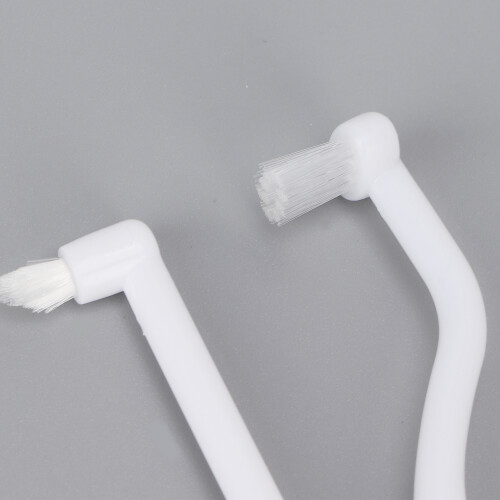Spazzolino da denti bianco con setole a ciuffi e set interdentale, 2 pezzi, Standard 2