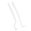 Spazzolino da denti bianco con setole a ciuffi e set interdentale, 2 pezzi, Standard 13