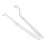 Spazzolino da denti bianco con setole a ciuffi e set interdentale, 2 pezzi, Standard 1
