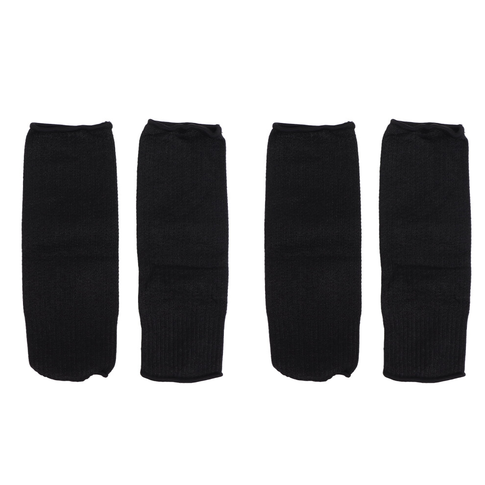 4pcs Cut Resistant Sleeves Protective Arm Bite Proof Guards Sleeves Protectors for Safety Black