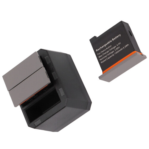 Kit di ricarica batterie 3x1300mAh, 3CH Osmo Action 2