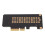 Riser NVMe M.2 a PCIe 3.0, 32 Gbps, Nero, metà altezza 6