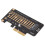 Riser NVMe M.2 a PCIe 3.0, 32 Gbps, Nero, metà altezza 13