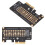Riser NVMe M.2 a PCIe 3.0, 32 Gbps, Nero, metà altezza 11