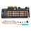 Riser NVMe M.2 a PCIe 3.0, 32 Gbps, Nero, metà altezza 1